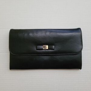 Vintage purse The National faux leather clutch vinyl vegan mid century neutral